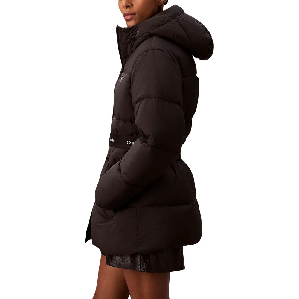 Calvin Klein Jeans Black Polyamide Coat | Regal Royce