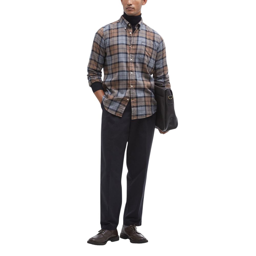 Barbour Beige Cotton Pattern Shirt | Regal Royce
