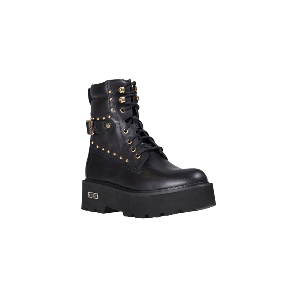 Cult Black Leather Lace-Up Boots | Regal Royce