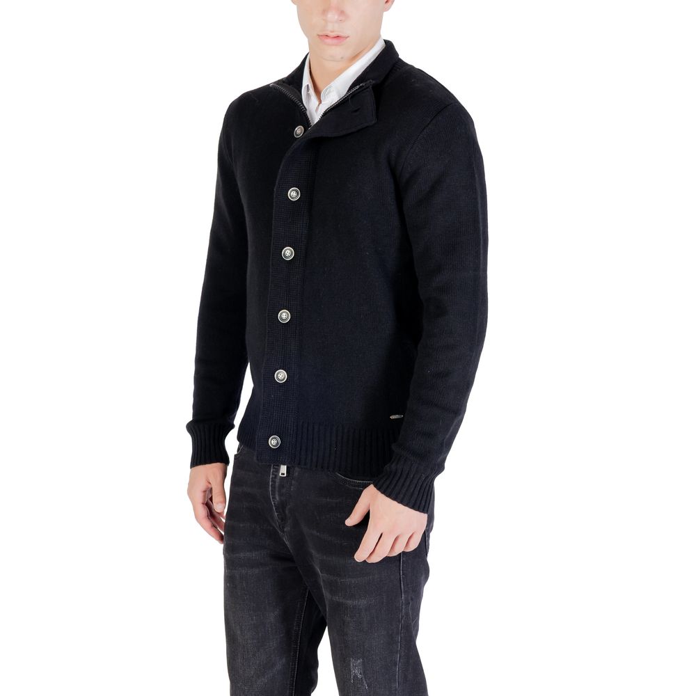 Gianni Lupo Black Marabou Sweatshirt | Regal Royce