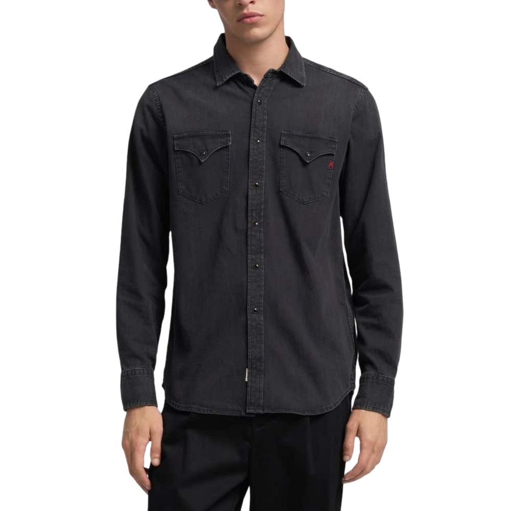 Replay Black Cotton Shirt | Regal Royce