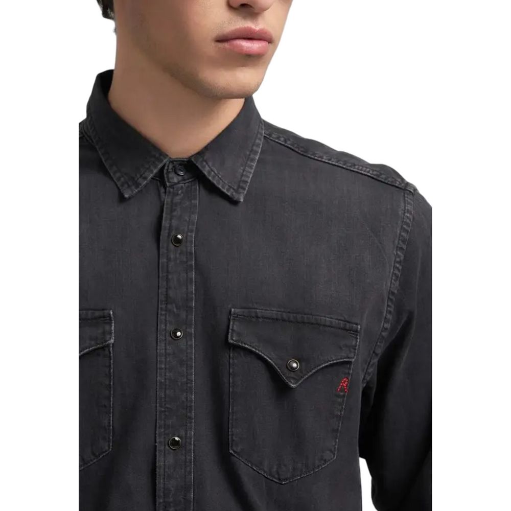 Replay Black Cotton Shirt | Regal Royce