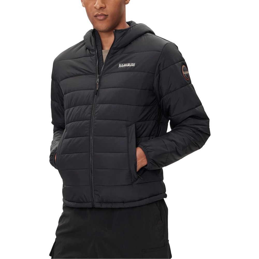 Napapijri Black Polyamide Shell Jacket | Regal Royce