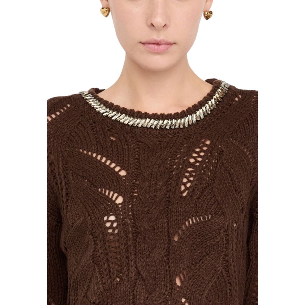 Liu Jo Brown Marabou Sweatshirt | Regal Royce