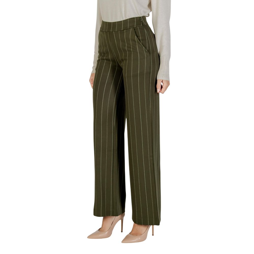 ICHI Bicolor Viscose Casual Pants | Regal Royce