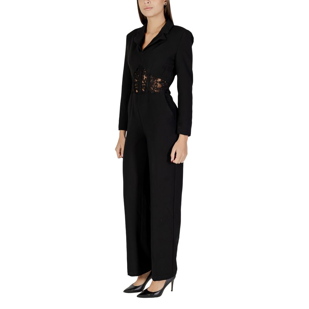 Morgan De Toi Black Polyester Rompers | Regal Royce