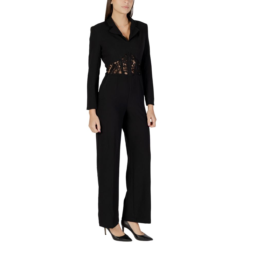 Morgan De Toi Black Polyester Rompers | Regal Royce