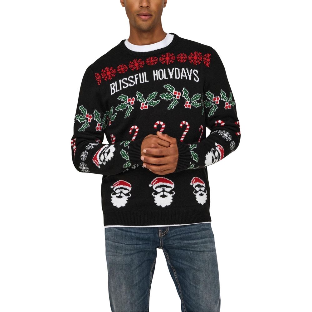 Only & Sons Black Marabou Sweatshirt | Regal Royce