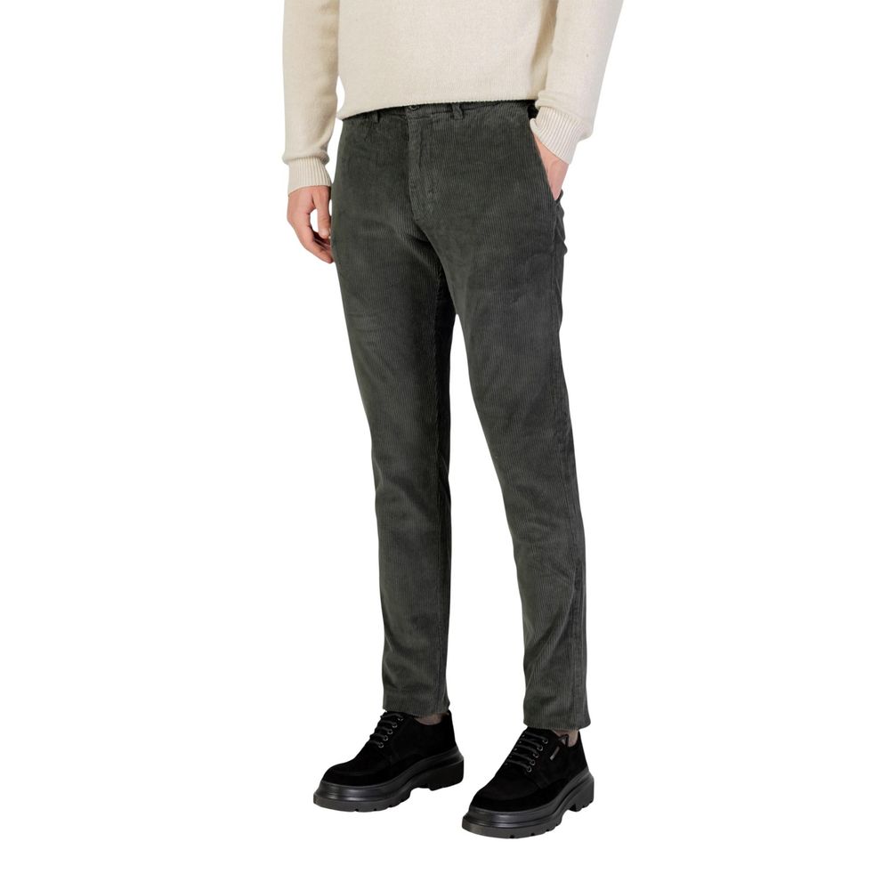 Borghese Green Cotton Casual Pants | Regal Royce
