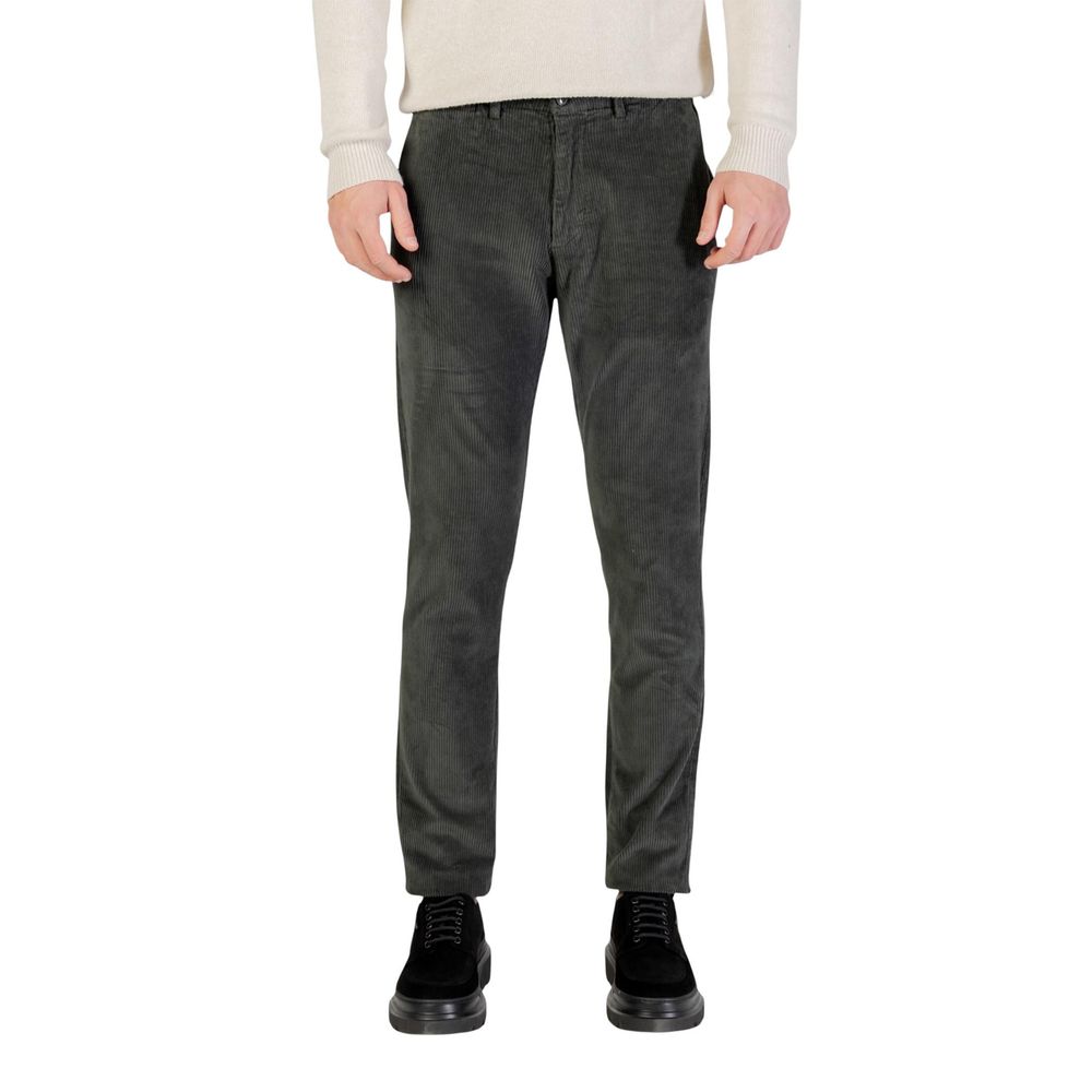 Borghese Green Cotton Casual Pants | Regal Royce