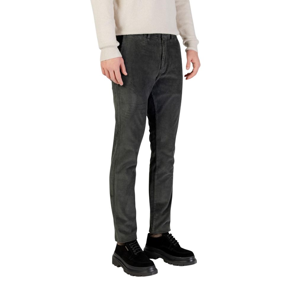 Borghese Green Cotton Casual Pants | Regal Royce