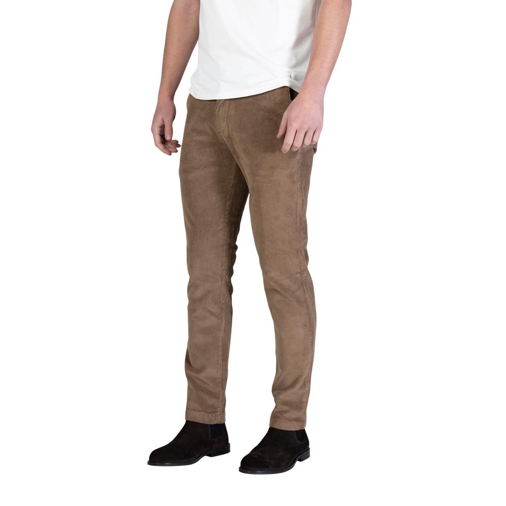 Borghese Brown Cotton Casual Pants | Regal Royce