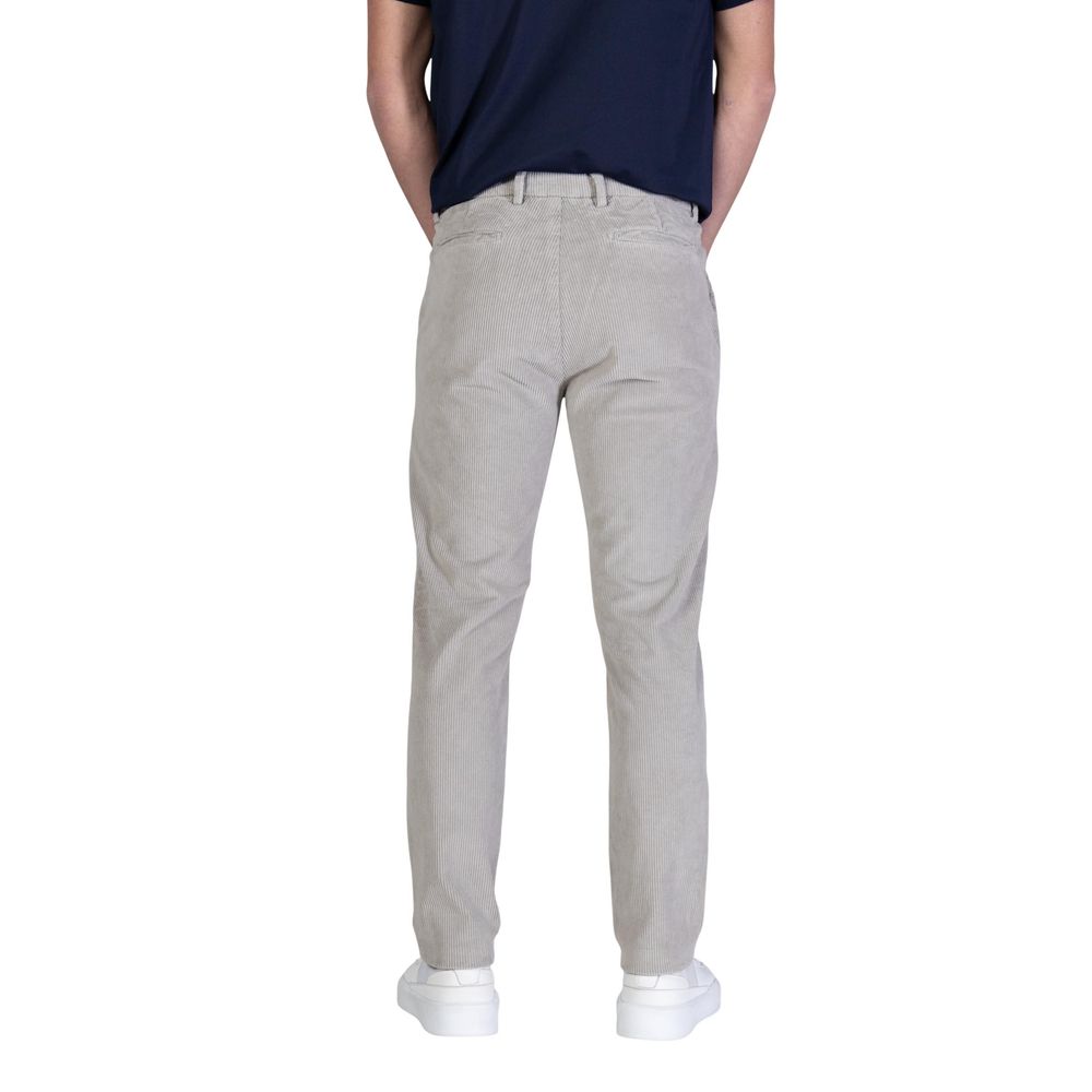 Borghese Gray Cotton Casual Pants | Regal Royce
