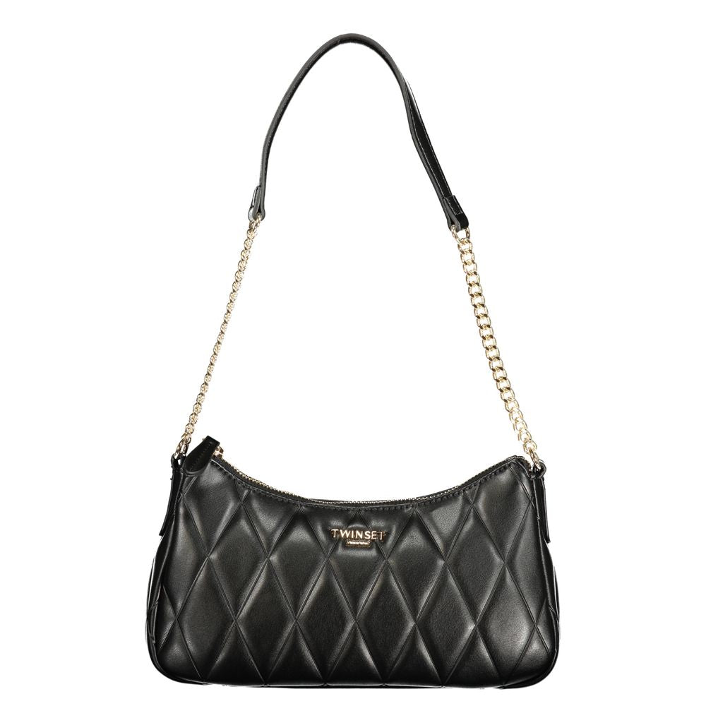 Twinset Black Polyurethane Women Shoulder Bag | Regal Royce