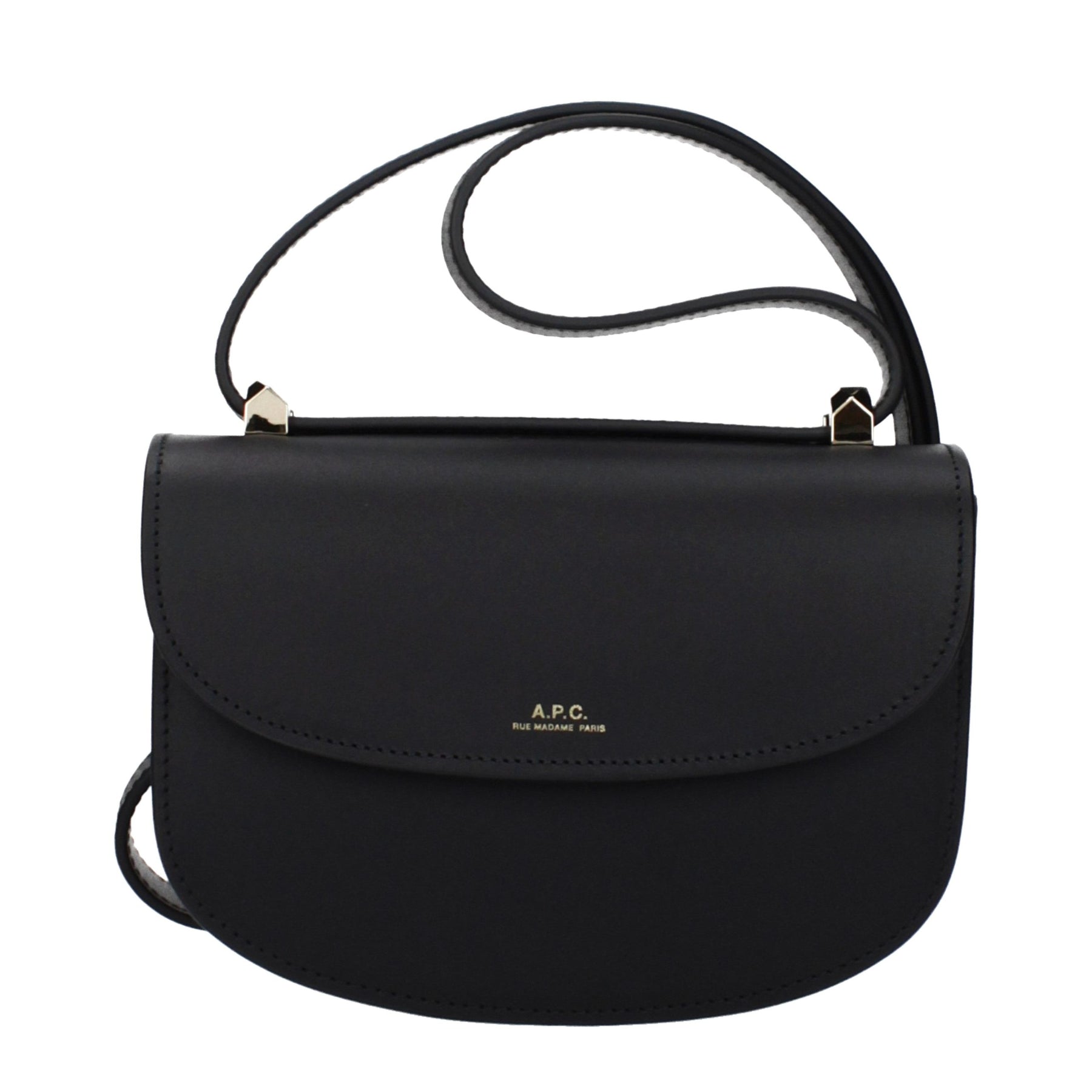 A.P.C. Black Leather Shoulder Bag | Regal Royce