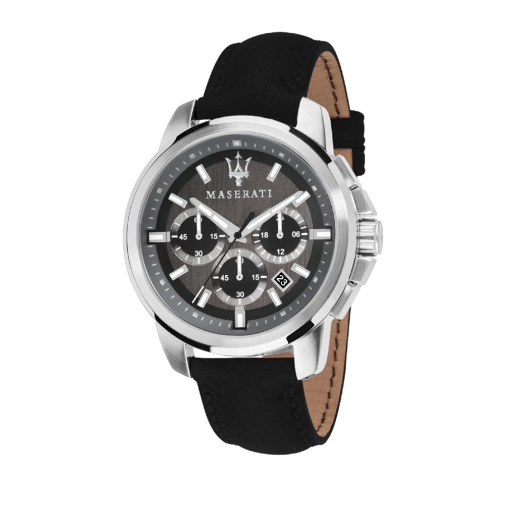 Maserati Black Leather Dress Watch | Regal Royce