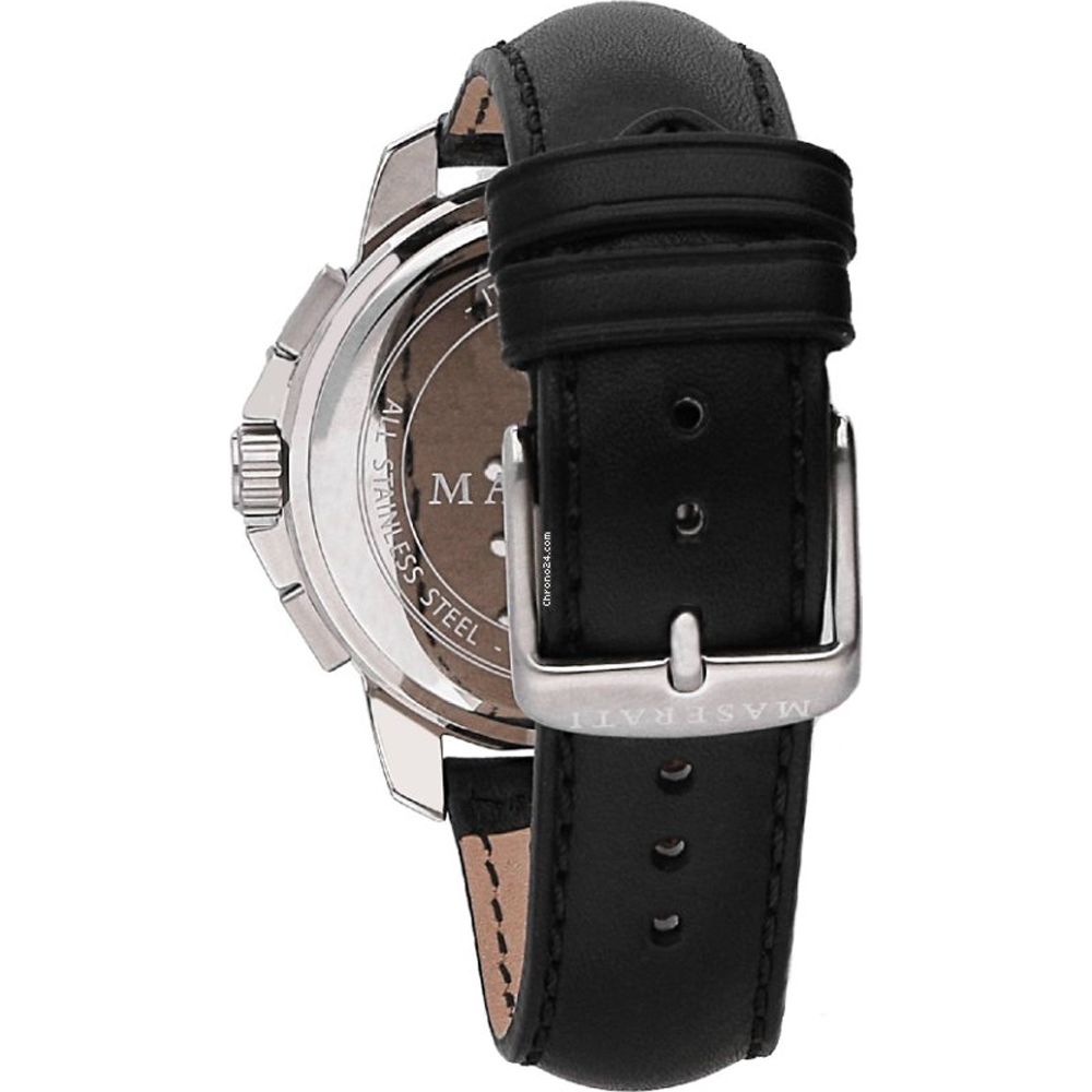 Maserati Black Leather Dress Watch | Regal Royce