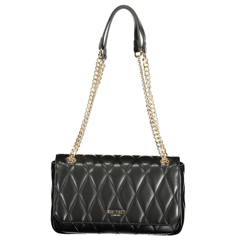 Twinset Black Polyurethane Women Handbag | Regal Royce