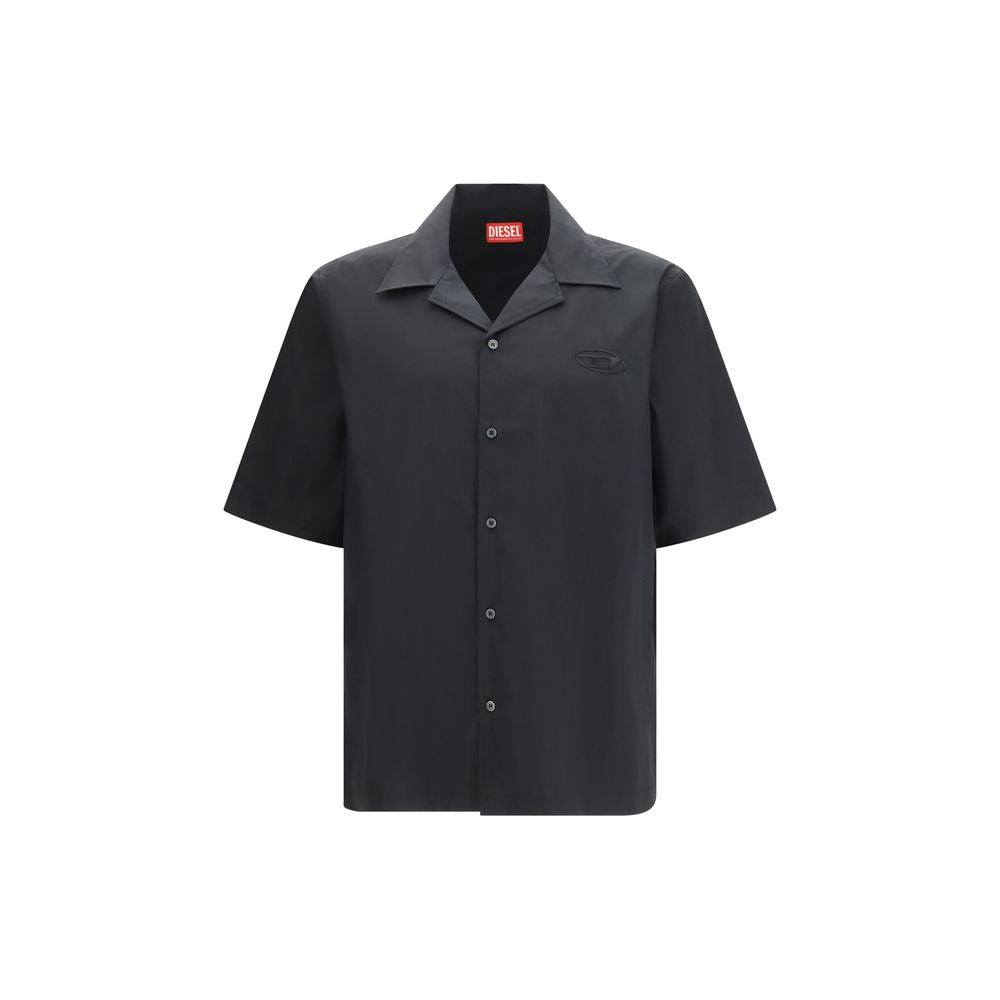 Diesel Black Cotton Shortsleeve Shirt | Regal Royce