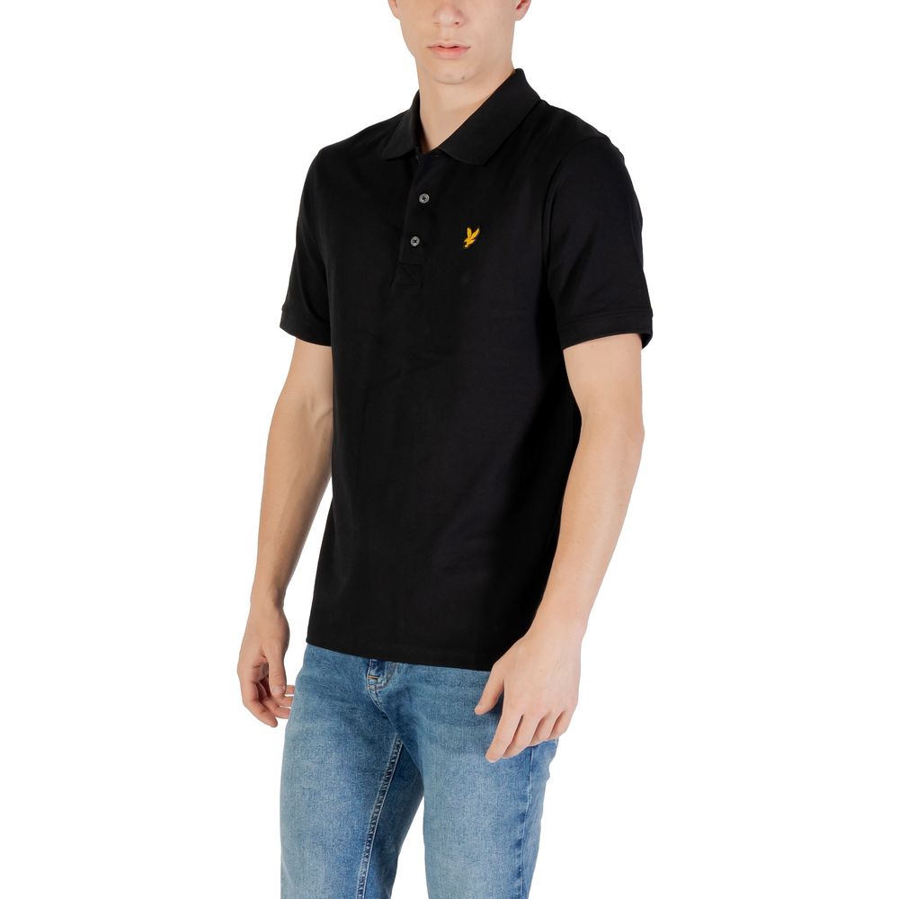 Lyle & Scott Black Cotton Polo Shirt | Regal Royce