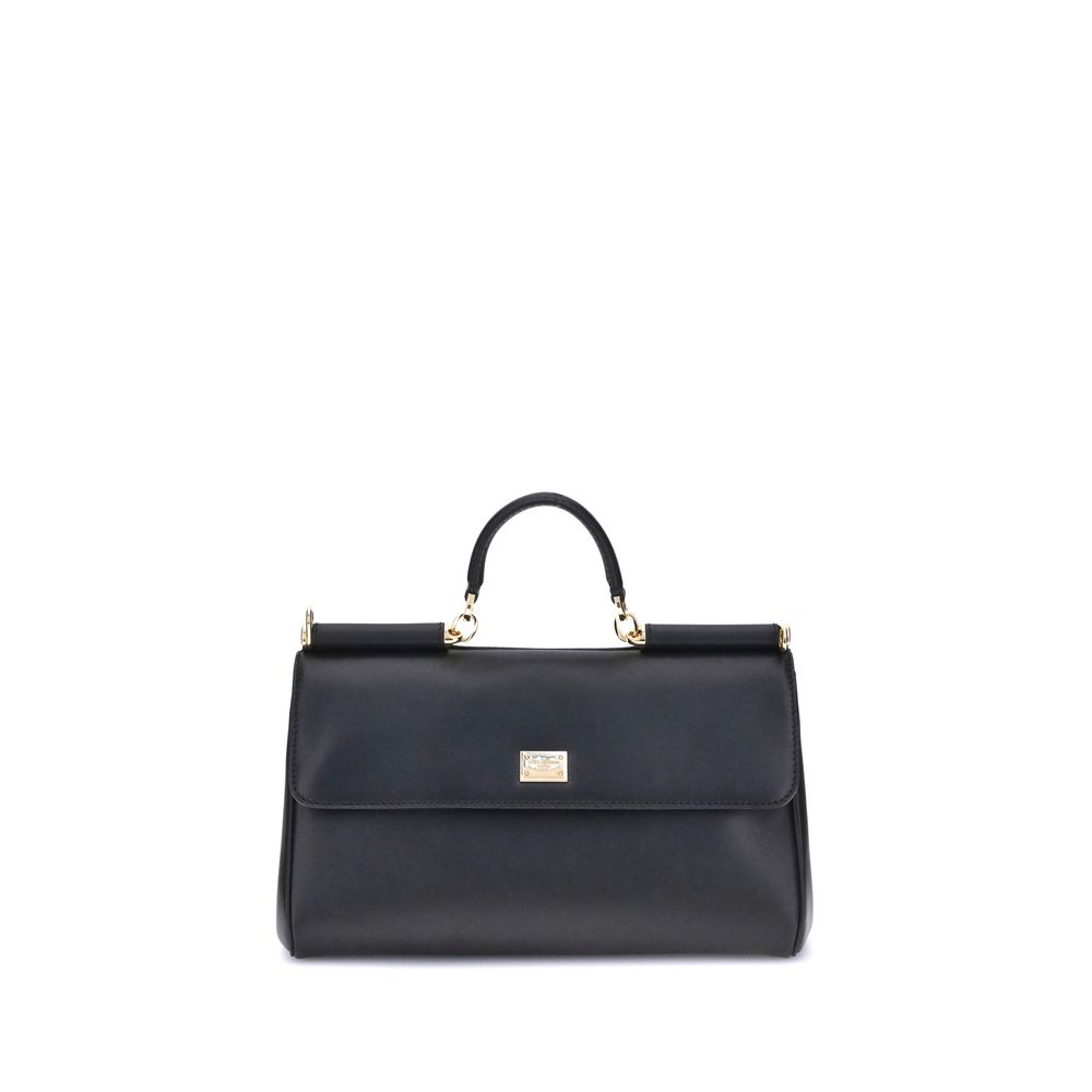 Dolce & Gabbana Black Calf Leather Bos Taurus Shoulder Bag | Regal Royce