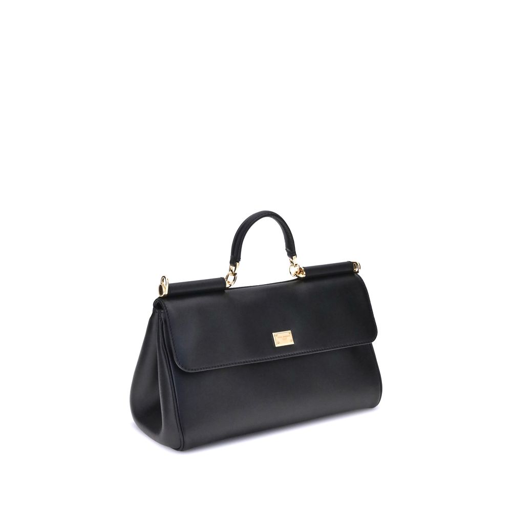 Dolce & Gabbana Black Calf Leather Bos Taurus Shoulder Bag | Regal Royce