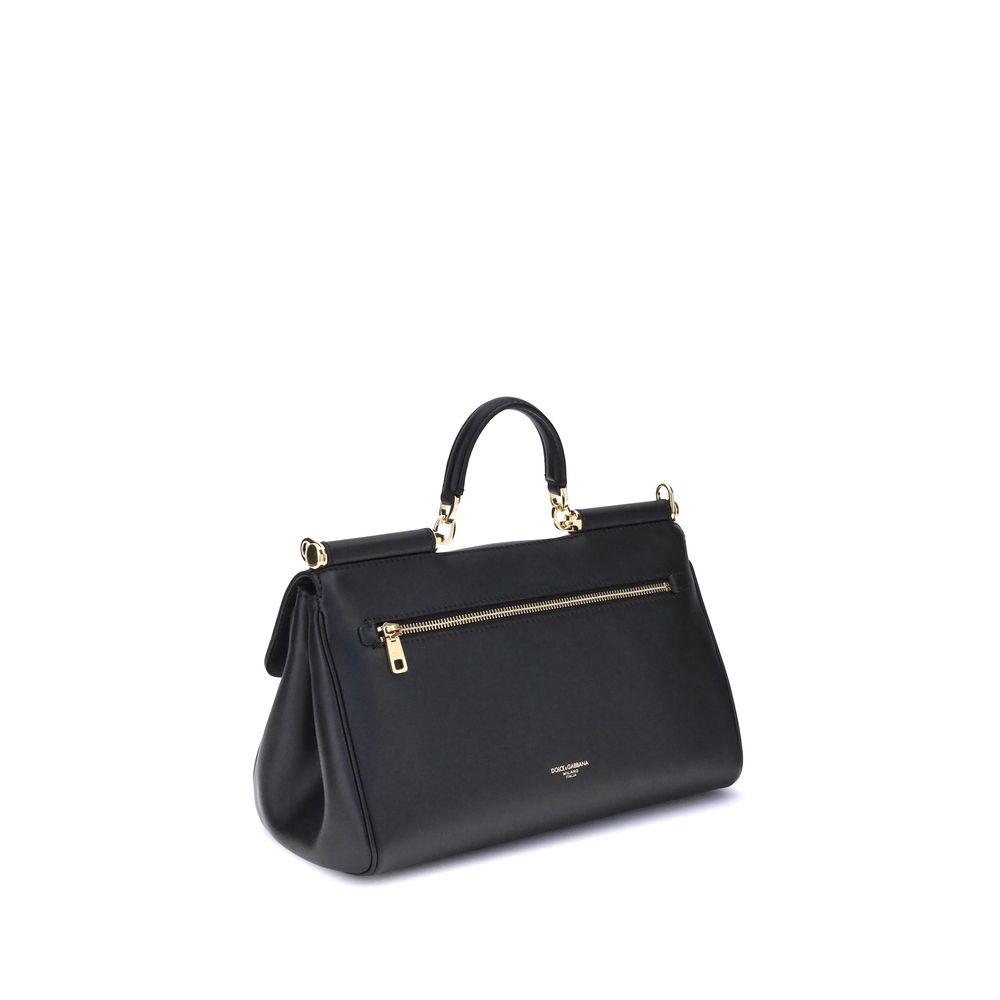 Dolce & Gabbana Black Calf Leather Bos Taurus Shoulder Bag | Regal Royce