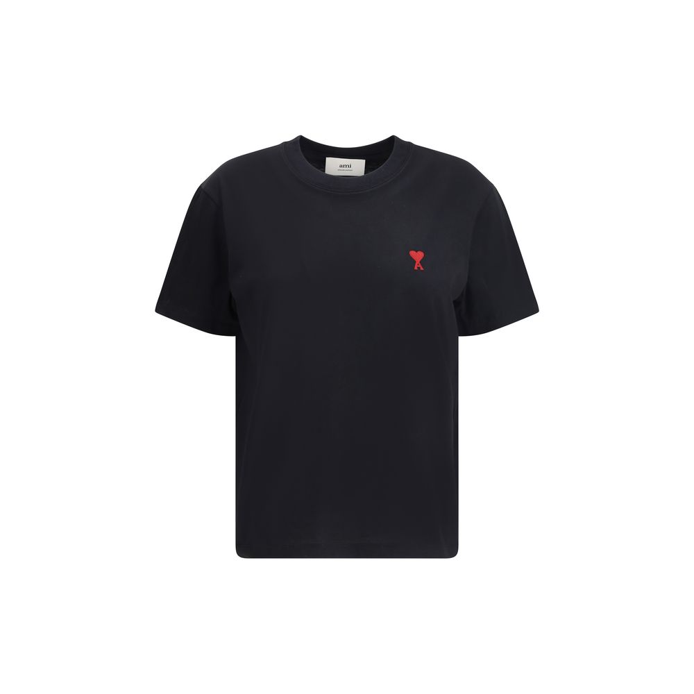 Ami Paris Black Cotton T-Shirt | Regal Royce