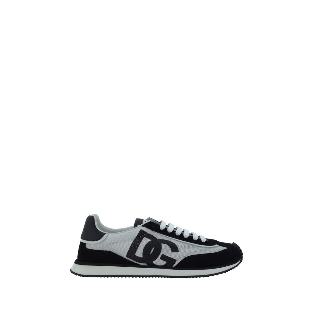 Dolce & Gabbana White Fabric Athletic Sneakers | Regal Royce