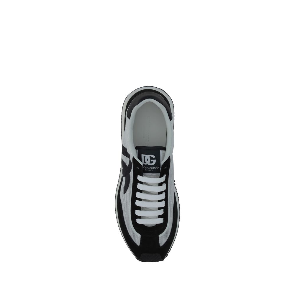 Dolce & Gabbana White Fabric Athletic Sneakers | Regal Royce