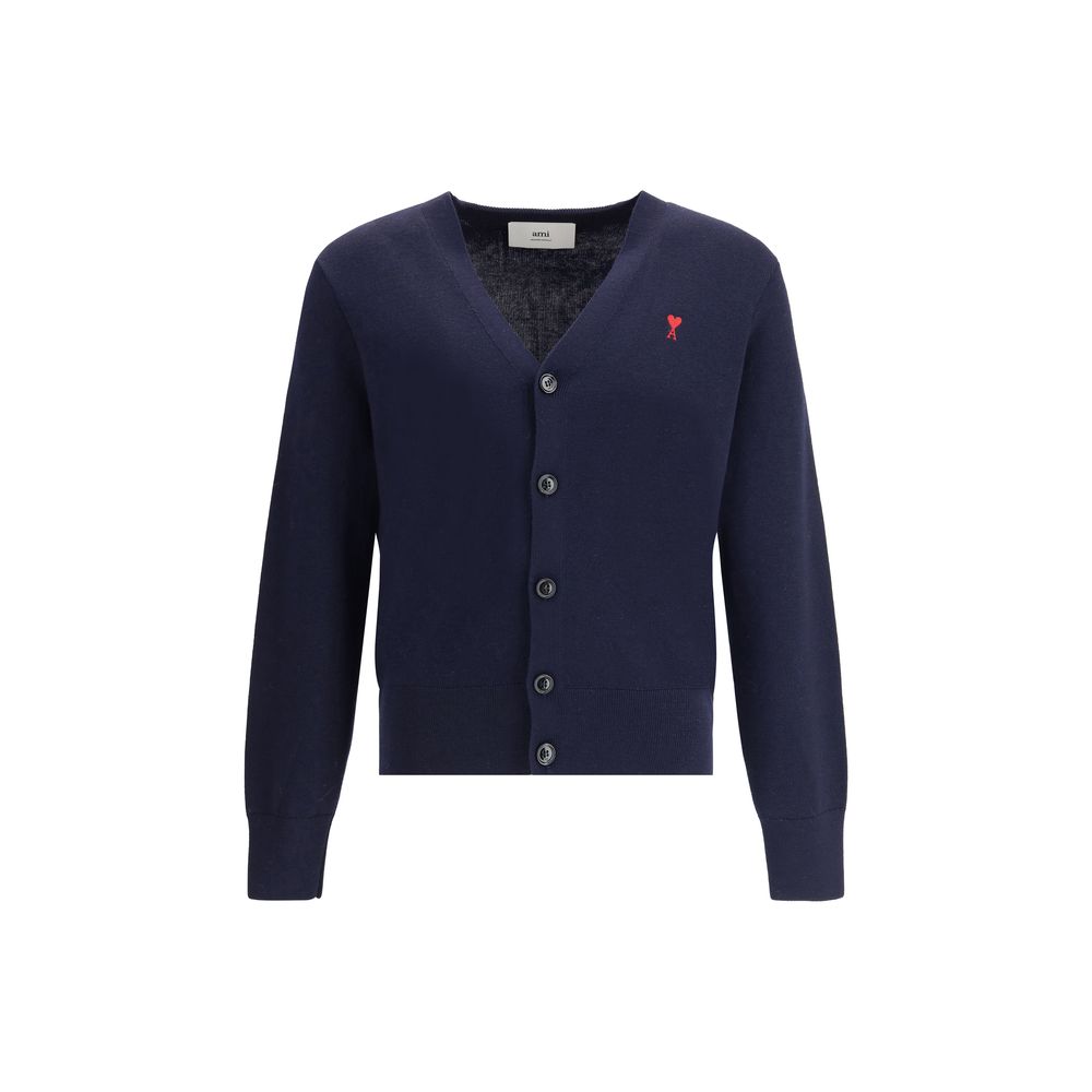Ami Paris Blue Wool Cardigan | Regal Royce