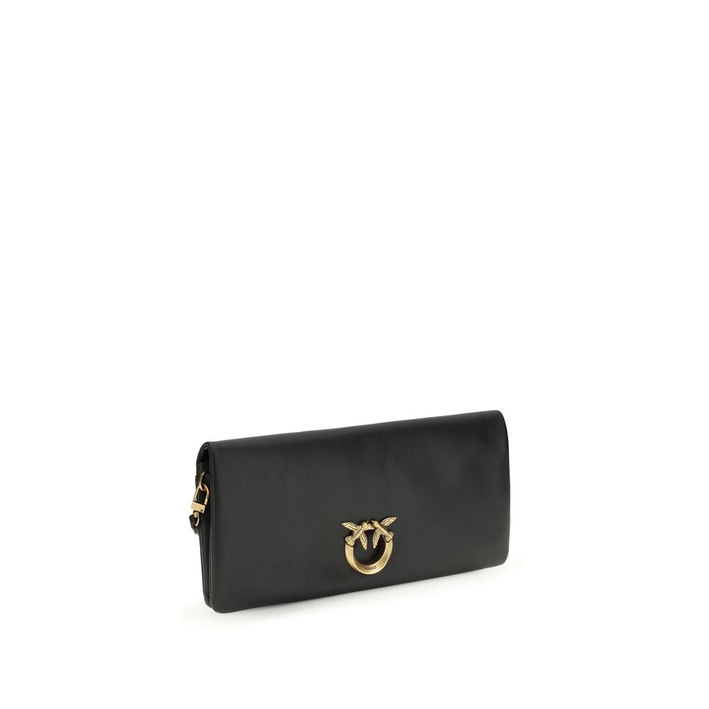 PINKO Black Calf Leather Bos Taurus Clutch Bag | Regal Royce