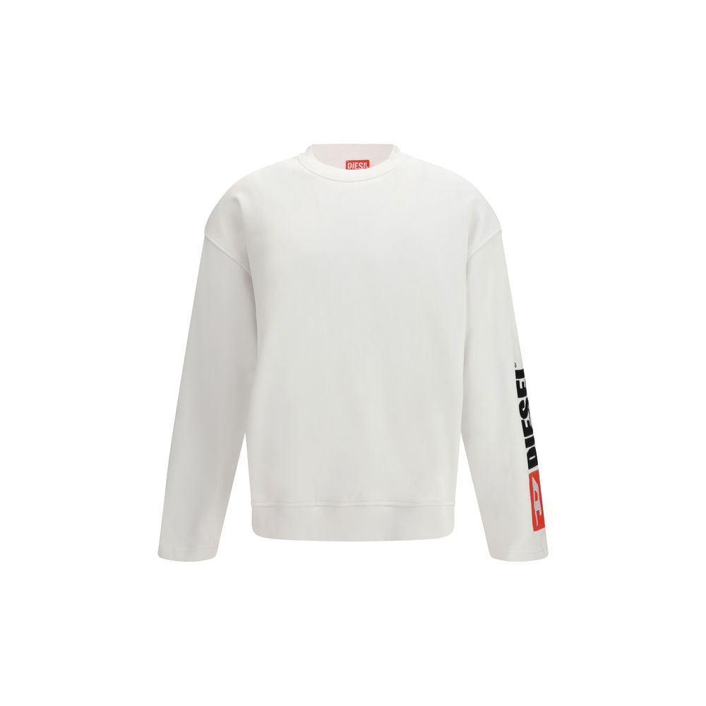 Diesel White Cotton Sweatshirt | Regal Royce