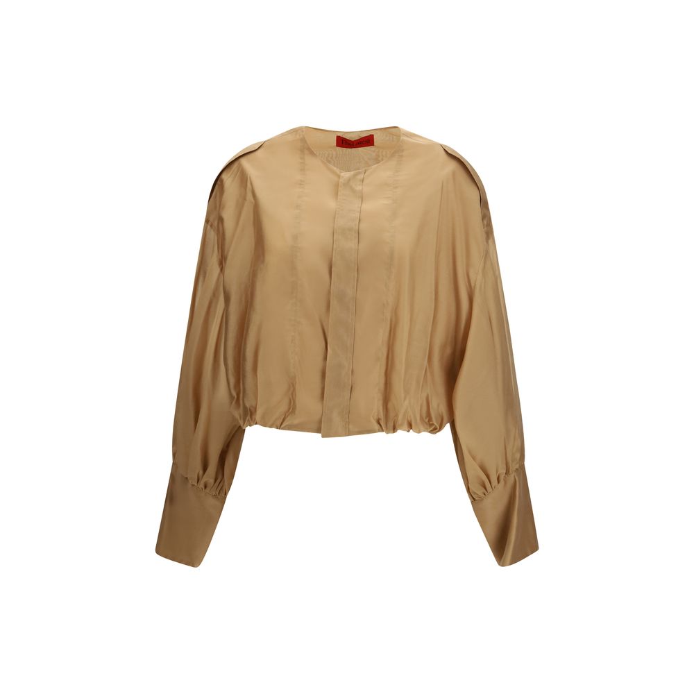 The Latest Beige Lycra Blouse | Regal Royce