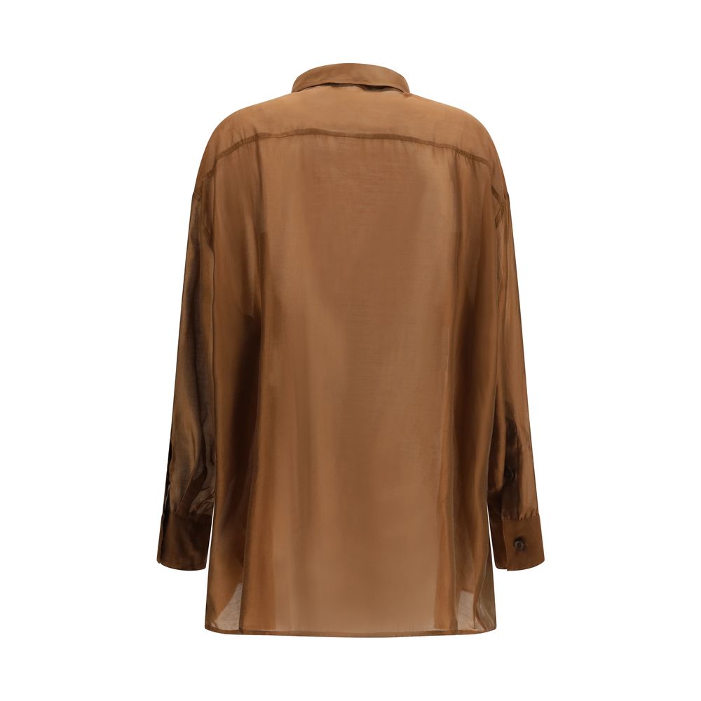 The Latest Brown Lycra Dress Shirt | Regal Royce