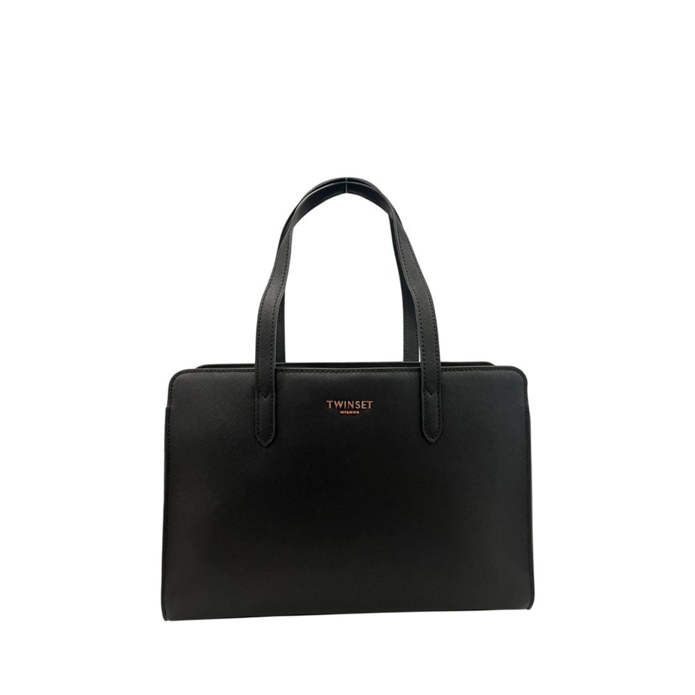 Twinset Black PU Women Shoulder Bag | Regal Royce