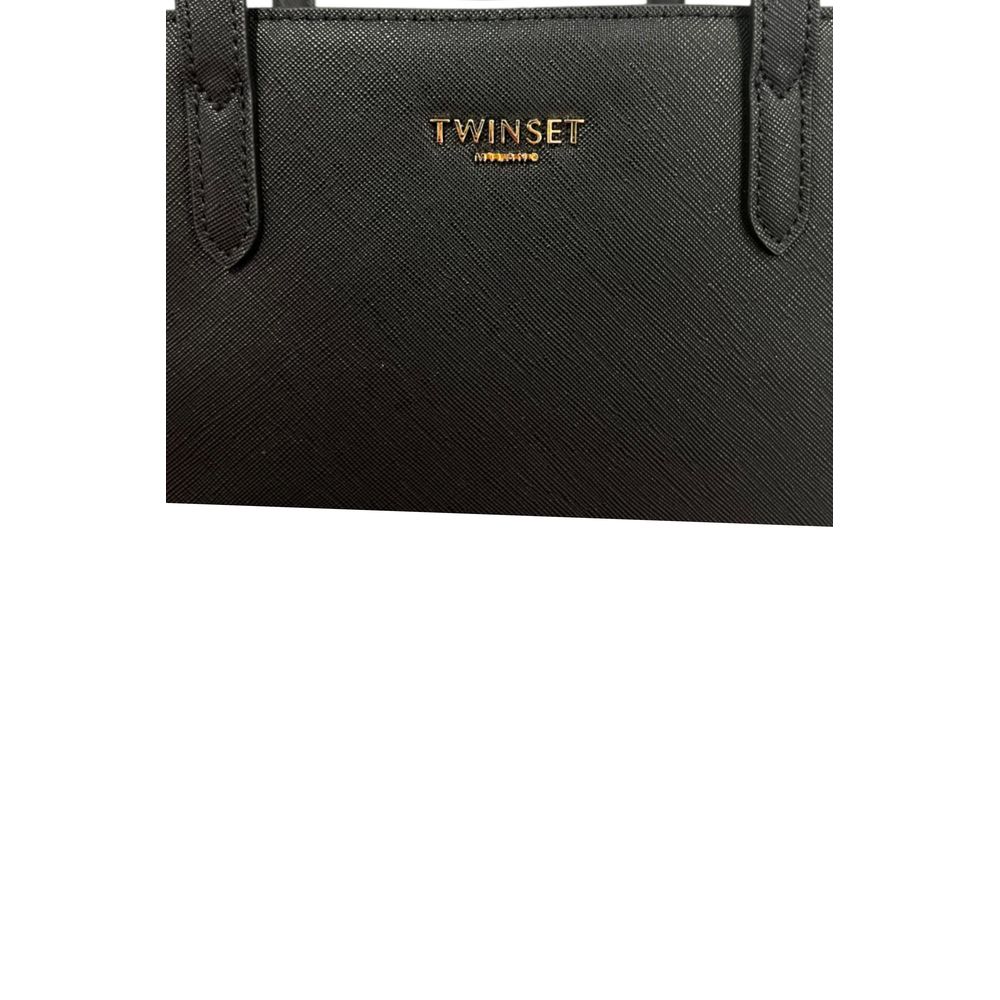 Twinset Black PU Women Shoulder Bag | Regal Royce