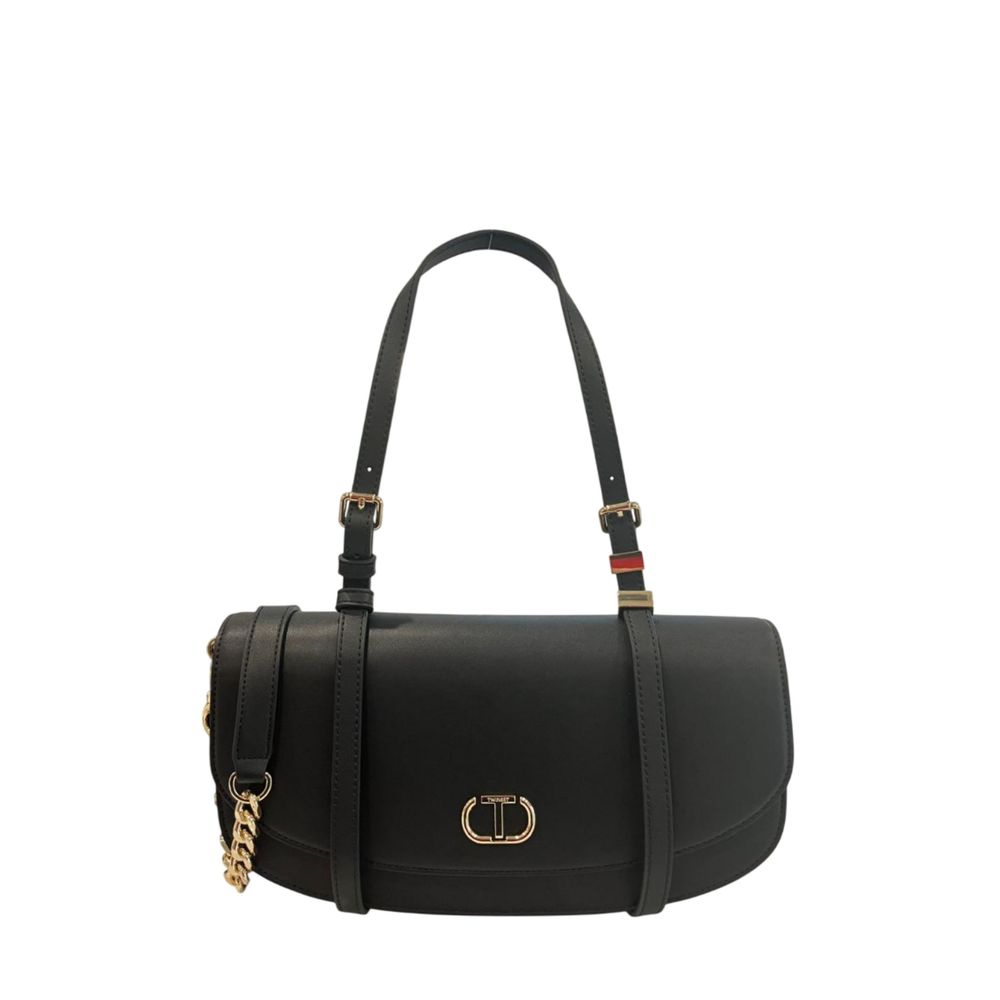 Twinset Black PU Women Shoulder Bag | Regal Royce
