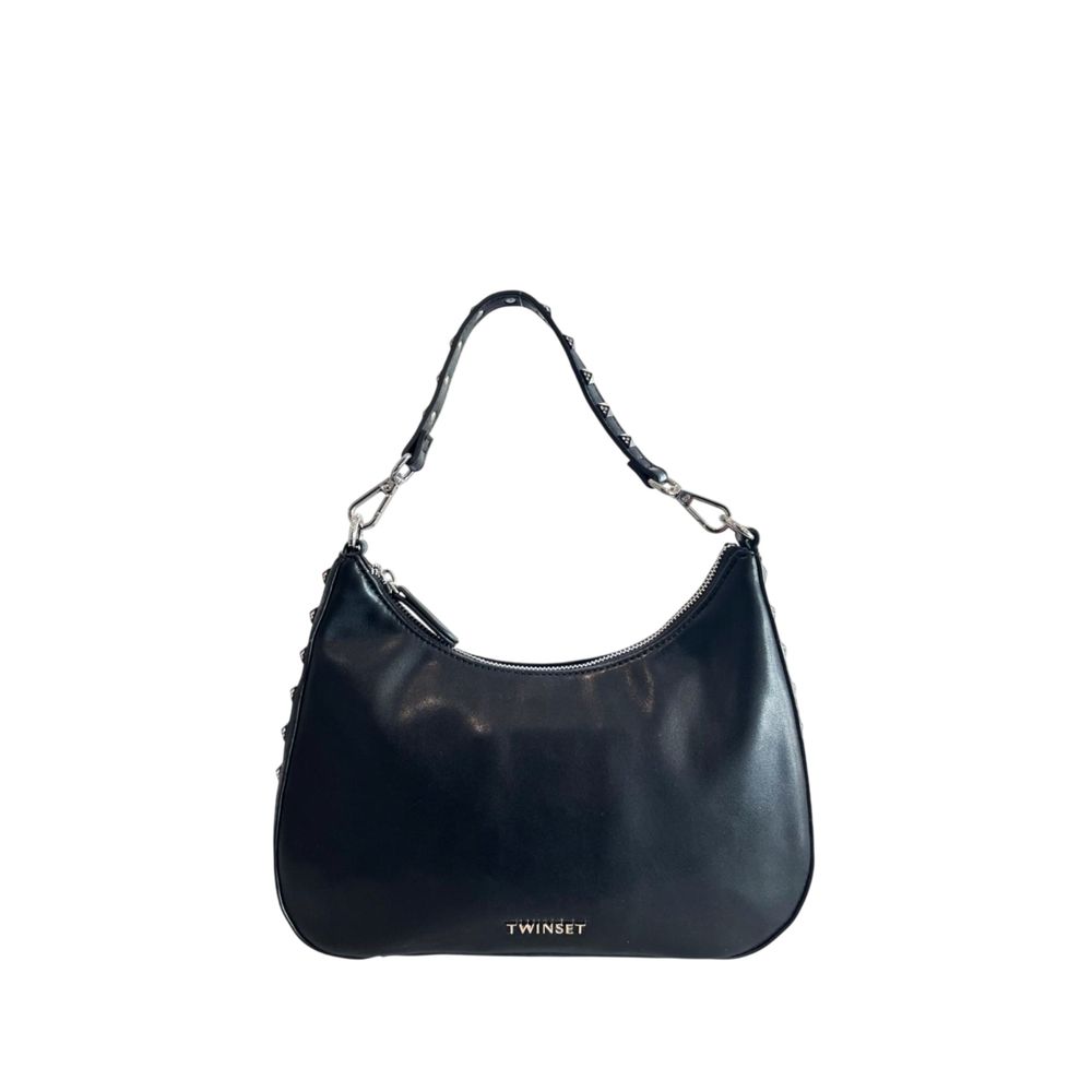 Twinset Black Polyurethane Women Shoulder Bag | Regal Royce