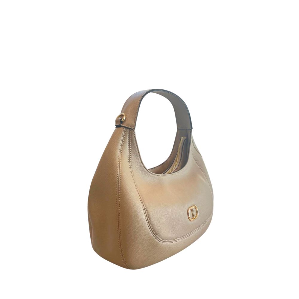 Twinset Beige PU Women Shoulder Bag | Regal Royce
