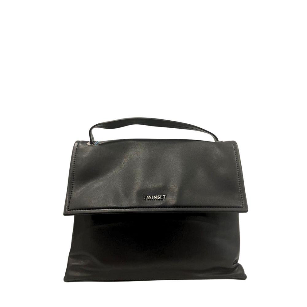 Twinset Black PU Women Handbag | Regal Royce