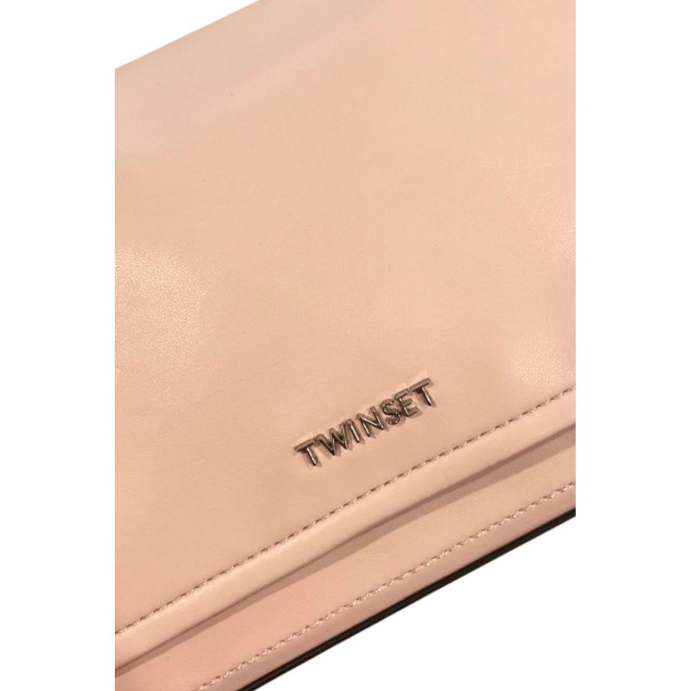 Twinset Pink Polyurethane Women Shoulder Bag | Regal Royce