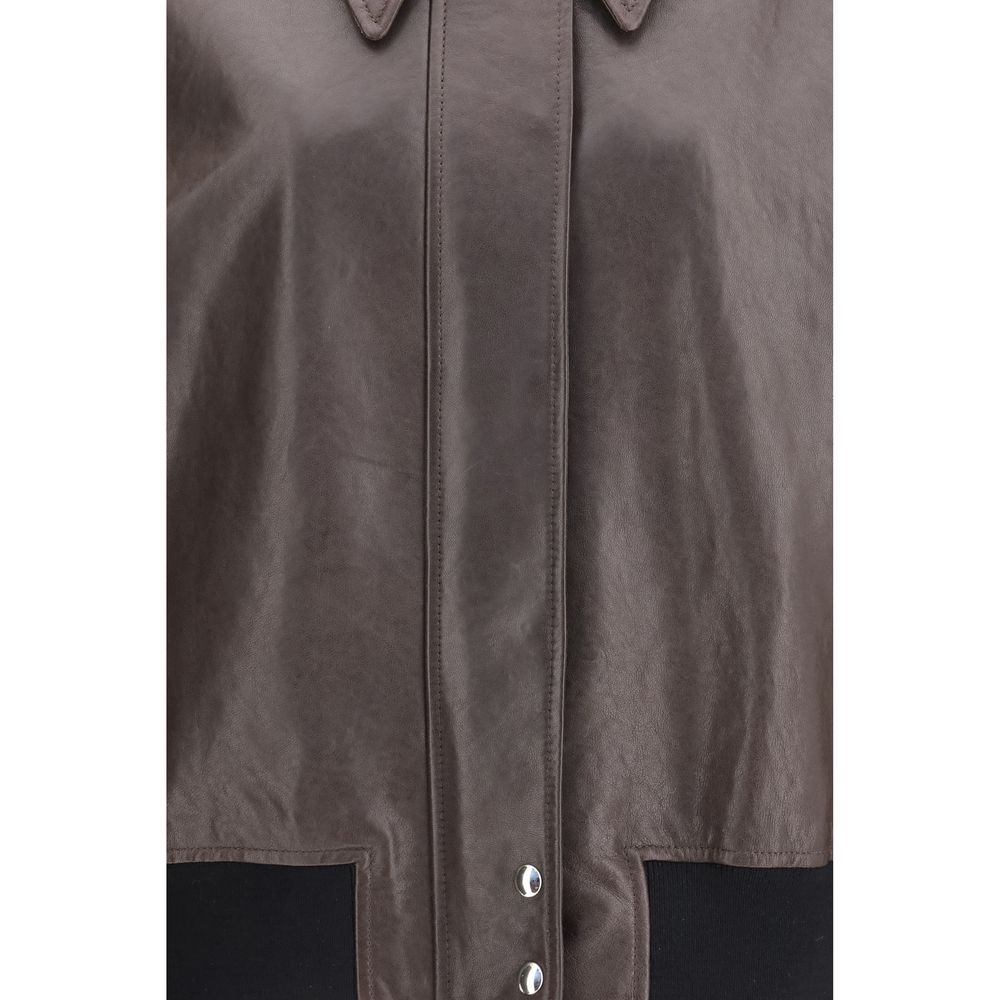 Khaite Brown Leather Jacket | Regal Royce