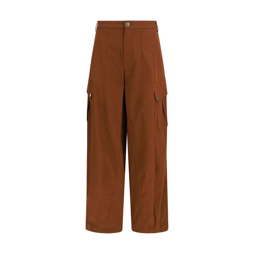 PINKO Brown Cotton Casual Pants | Regal Royce