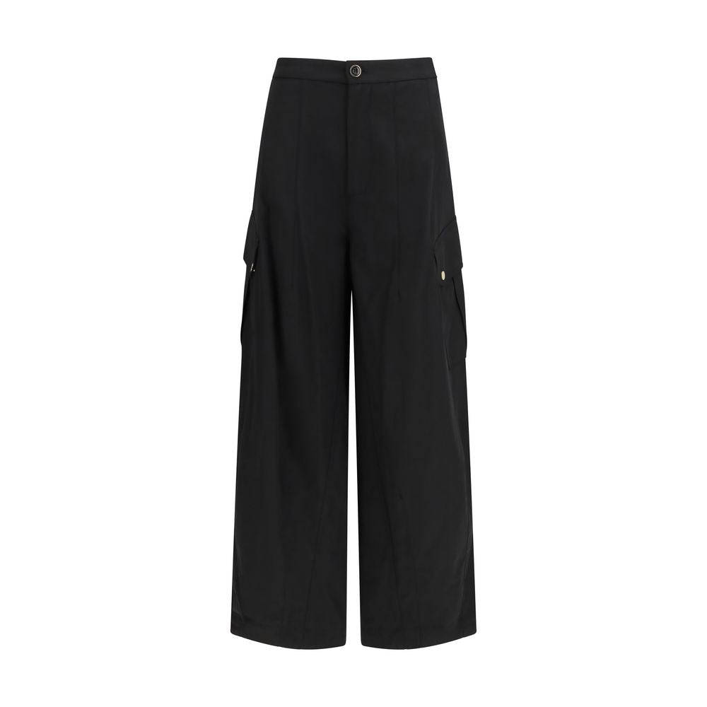 PINKO Black Cotton Cargo Pants | Regal Royce