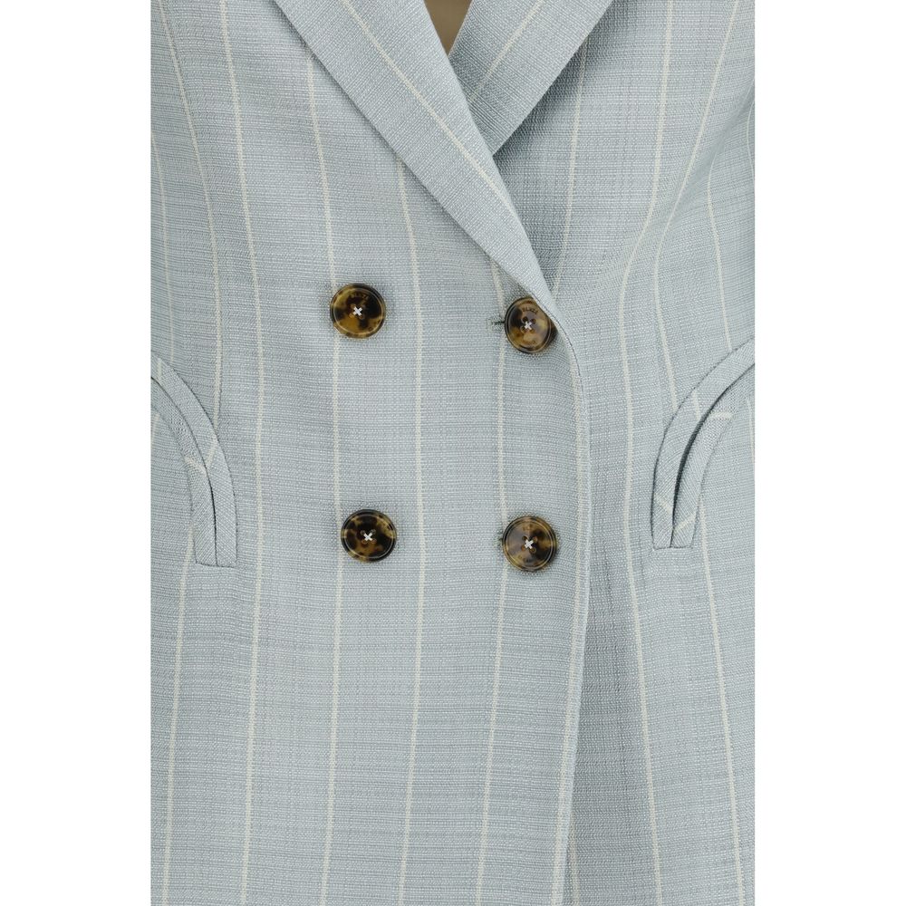 Blazé Milano Blue Viscose Blazer | Regal Royce