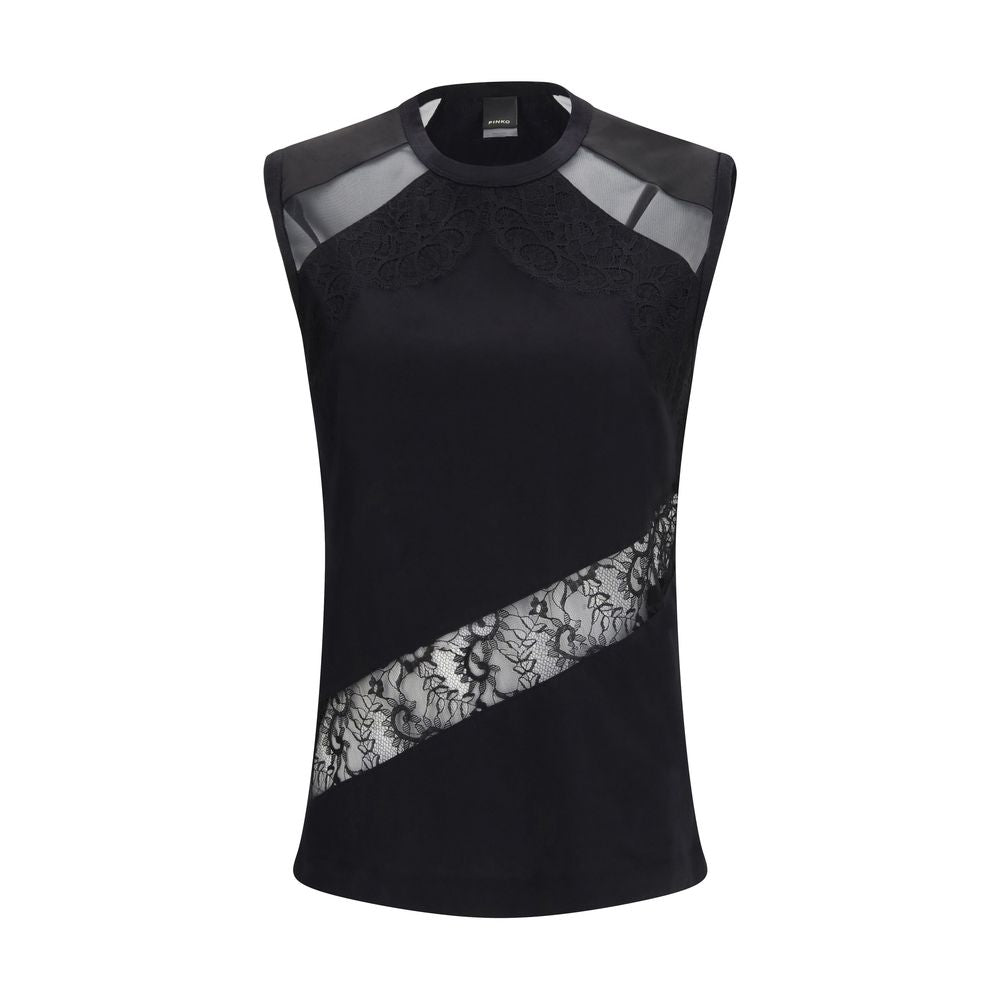 PINKO Black Cotton Top | Regal Royce