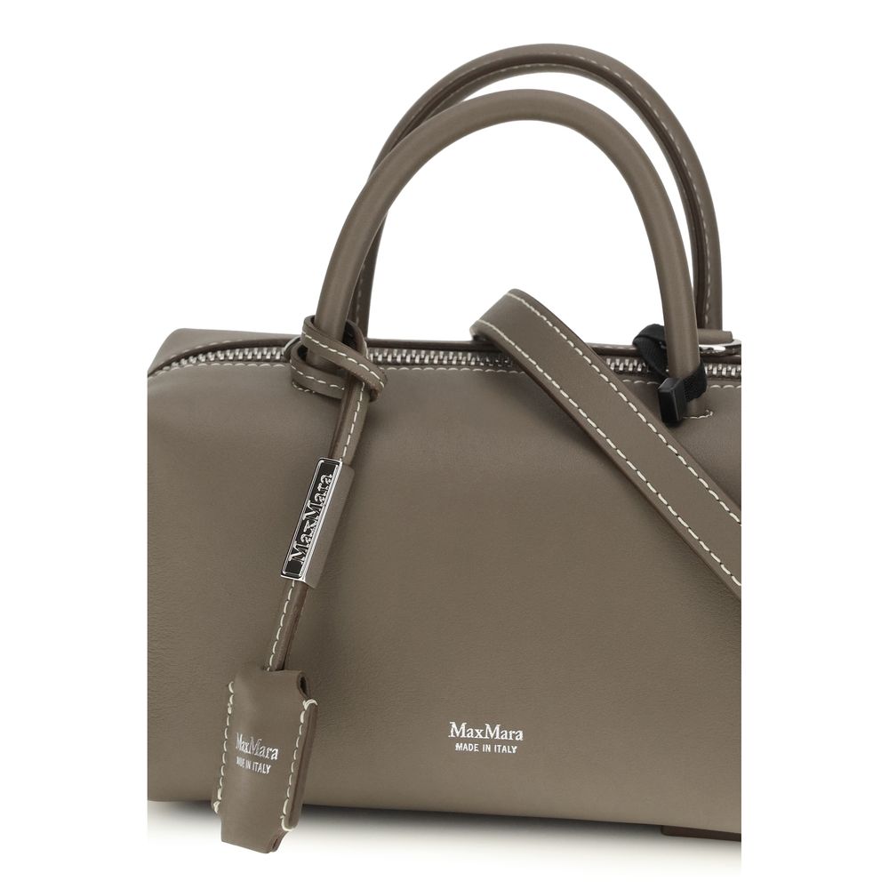 Max Mara Gray Calf Leather Bos Taurus Handbag | Regal Royce