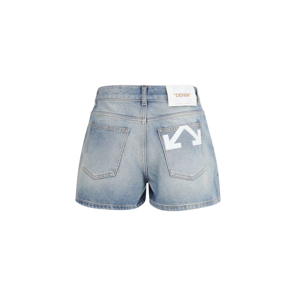 Off-White Blue Denim Shorts | Regal Royce