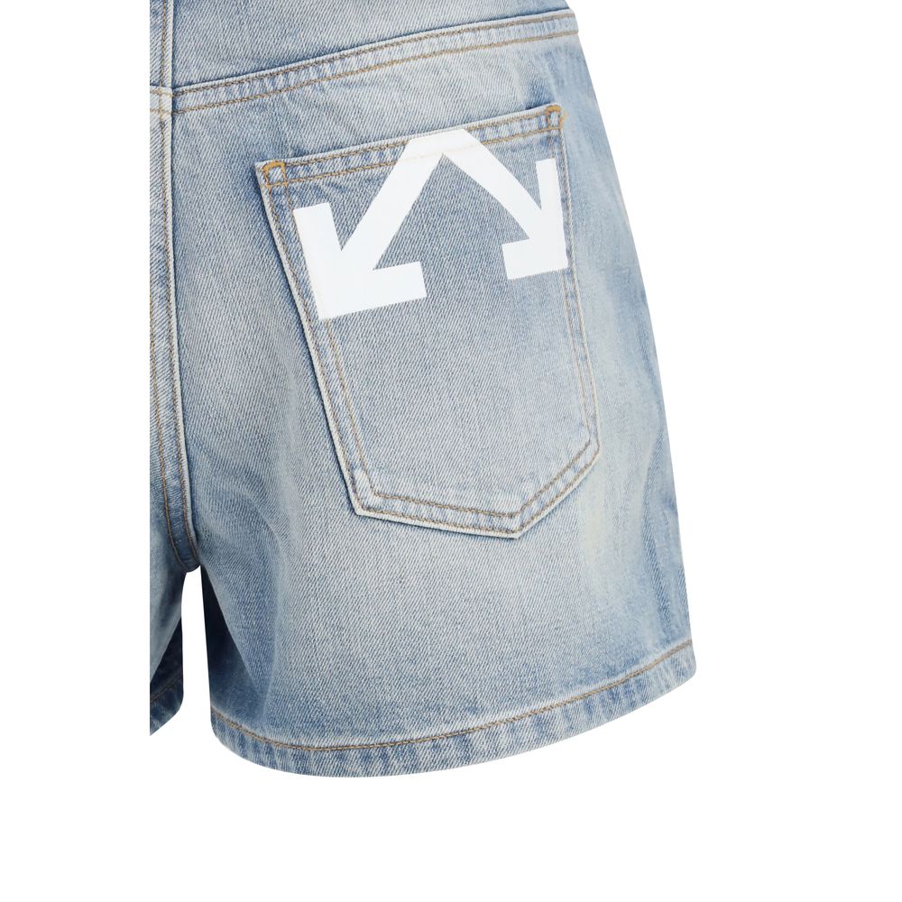 Off-White Blue Denim Shorts | Regal Royce